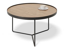 Alora Coffee Table - Black - Oak - Medium