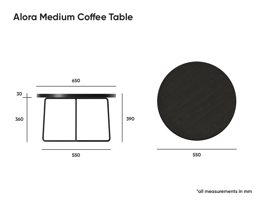 Alora Med Coffee Table Dimensions