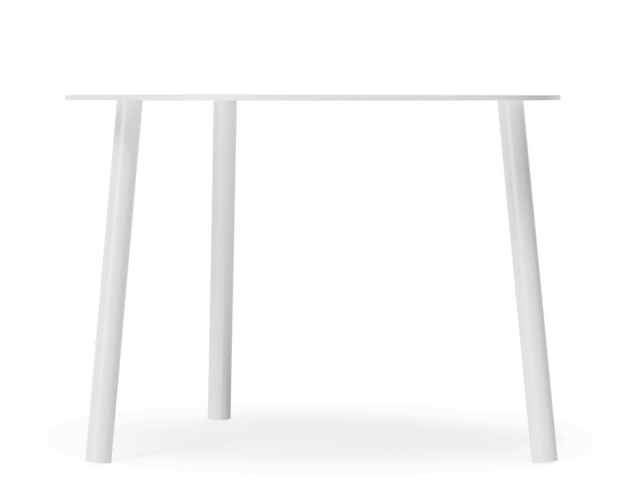 Aluminum Side Table White Outdoor