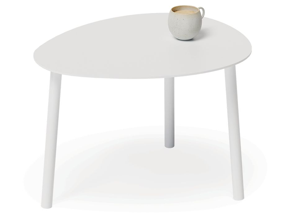 Outdoor white end store table