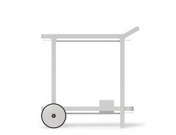 Trolley Drink Server White Wheels