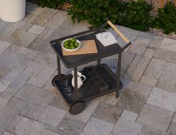 Charcoal Bar Cart Lifestyle