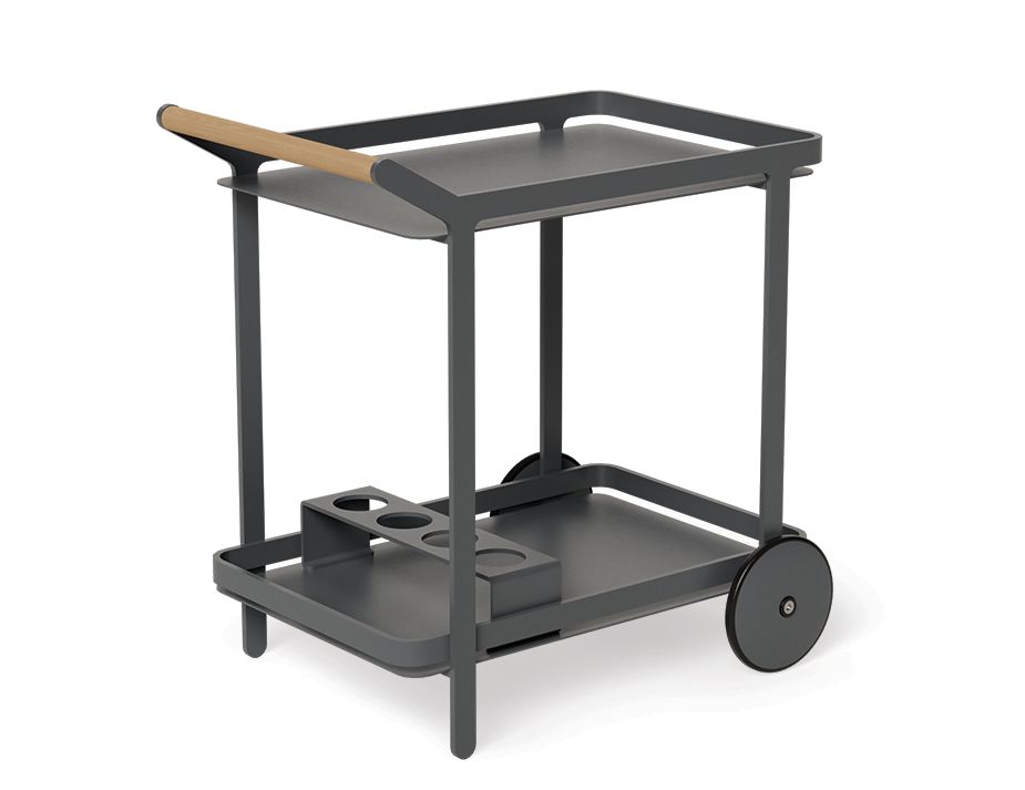 Aluminum Bar Carts Charcoal