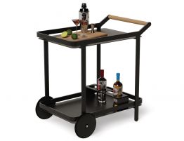 Imola Outdoor Bar Cart - Black