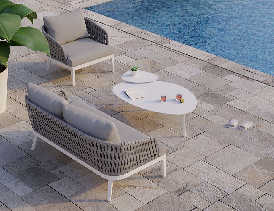 Alma Set White Poolside Outdoor Durable Lounge