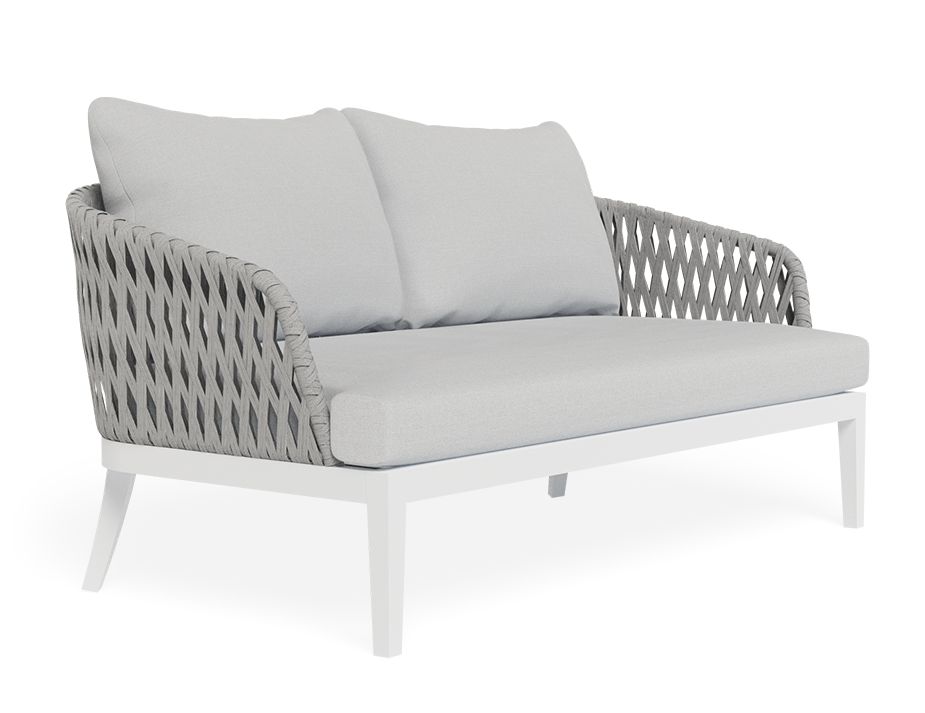 White Light Grey Alma 2 Seater