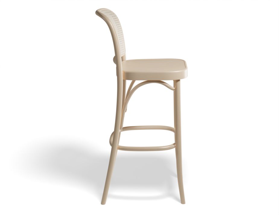 811 Barstool 78cm Caneback Beechnatural Side