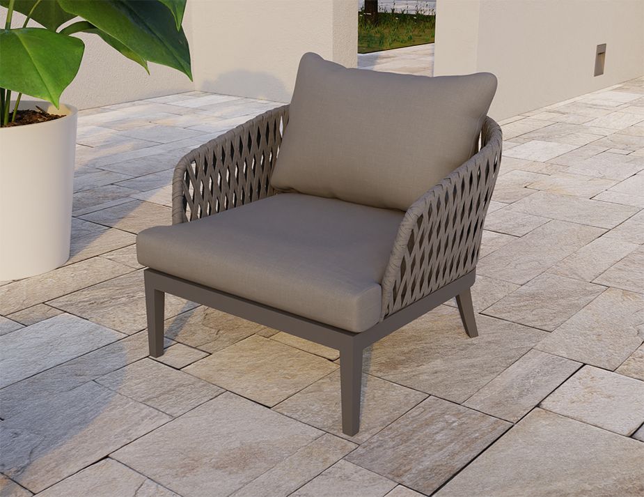 Alma Charcoal Single Seater Front Poolside Outdoor