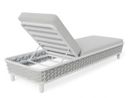 Adjustable Back Sun Lounde Siano White