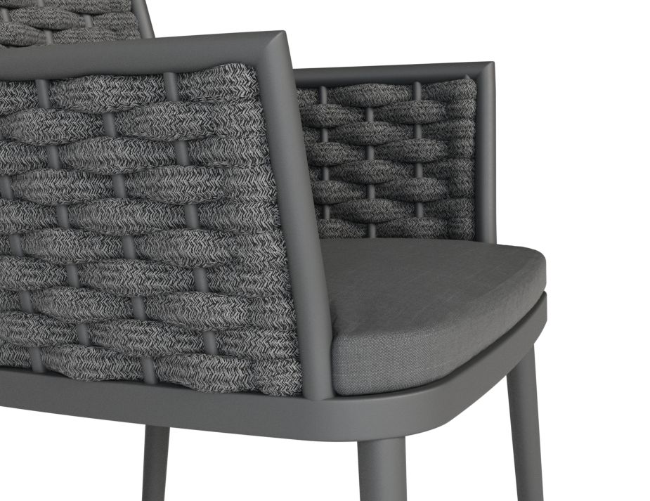 Textile Cushion Grey Charcoal Seat