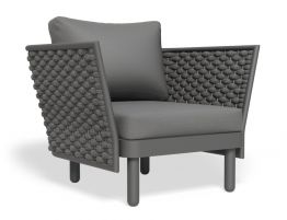 Siano Lounge Chair - Outdoor - Charcoal - Dark Grey Cushion