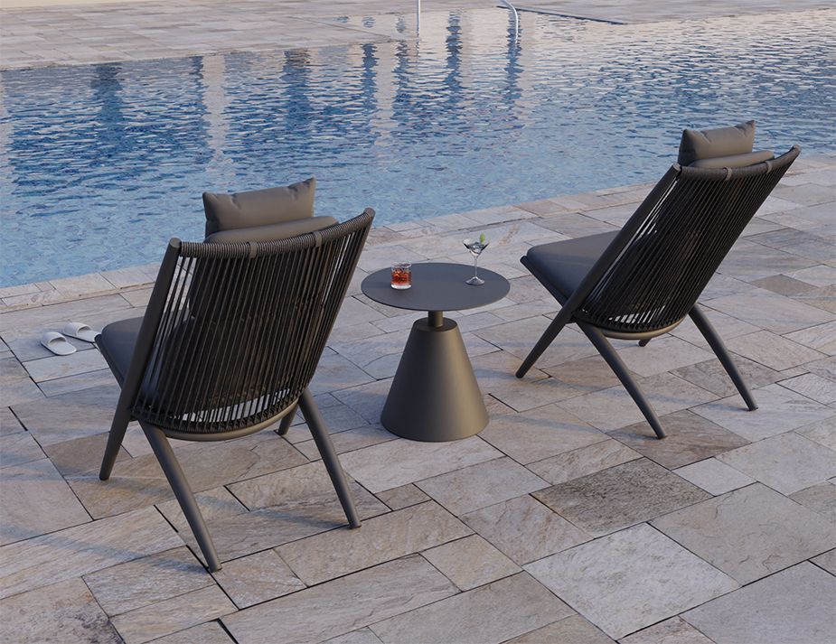 Charcoal Minori Sun Lounge Outdoor Poolside