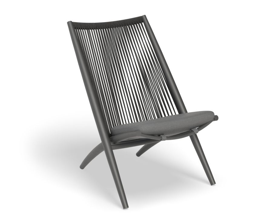 Minori Lounge Chair Rope Grey