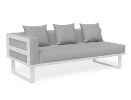 Vivara Sofa - White - Modular Section A - Left Arm 