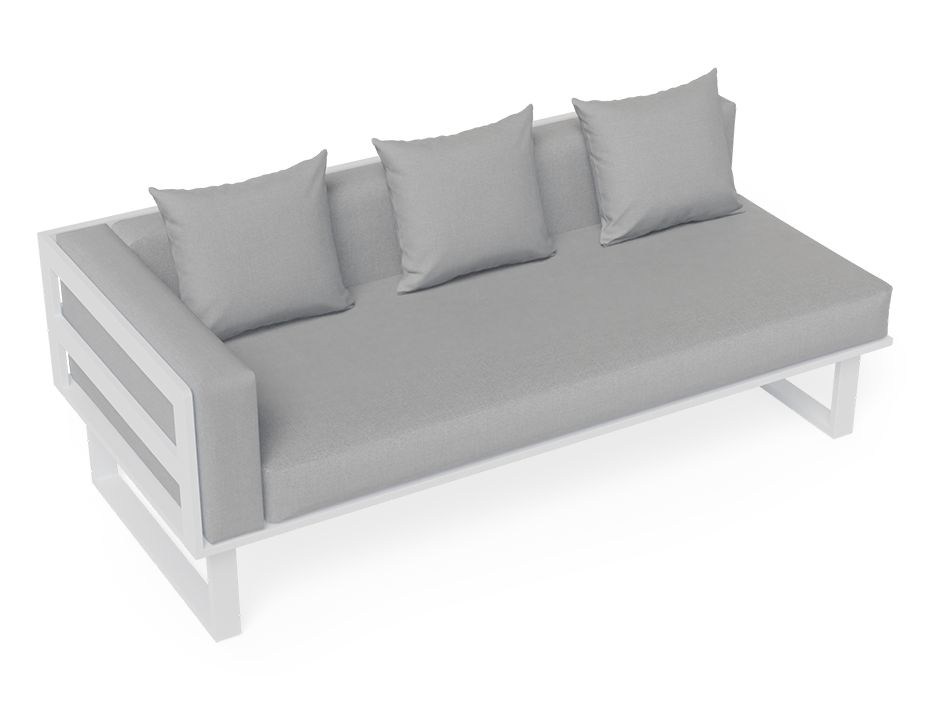 Vivara Collection White Left Arm Modern Couch