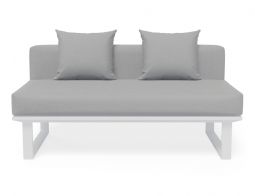 Cushion White No Arm Long Sofa Modern Vivara