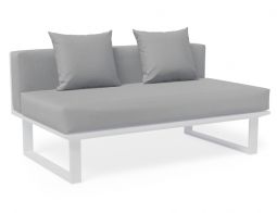 White Sofa Vivara No Arm 