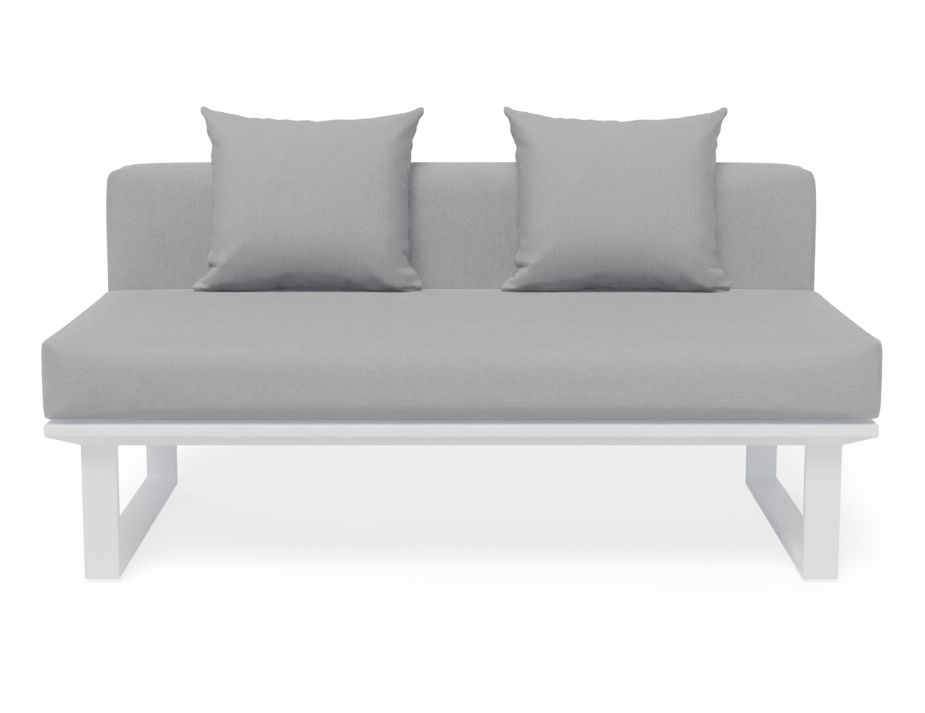 Cushion White No Arm Long Sofa Modern Vivara