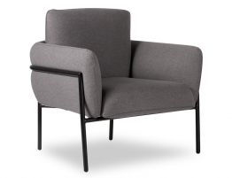 Charlie Single Seater Lounge Chair Grey