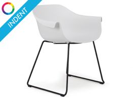 Crane Chair with Metal Sled Legs - Indent