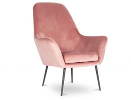 Soho Lounge Chair - Pink Velvet