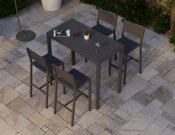 Halki Charcoal Outdoor Bar Set Modern