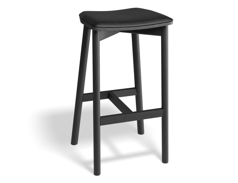 Andi Backless Barstool Pad Black Blackpu