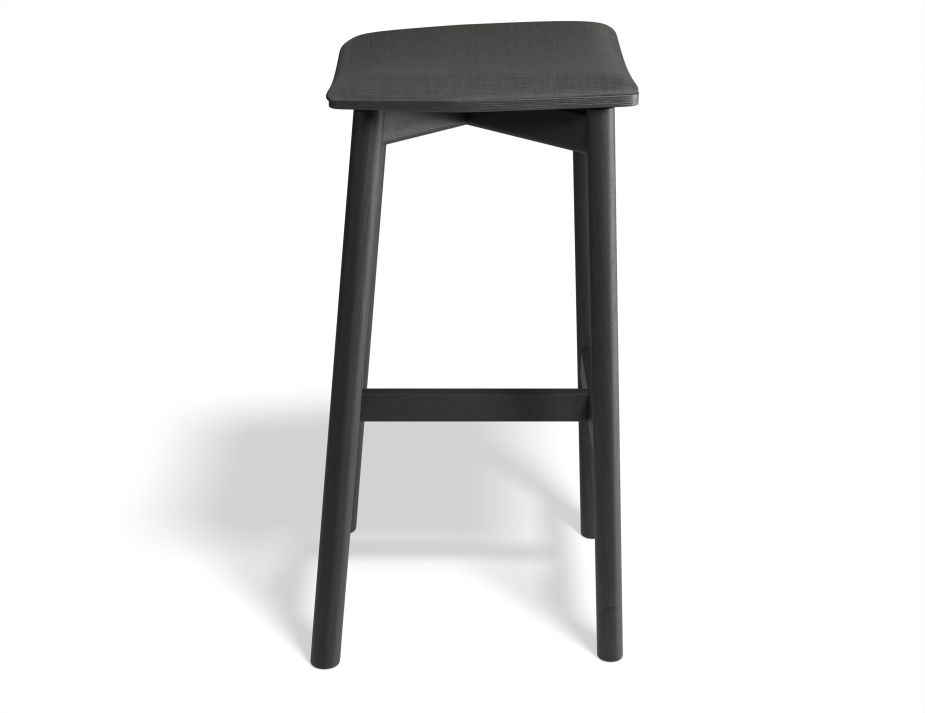 Andi Backless Barstool Pad Black Charcoalfabric Side