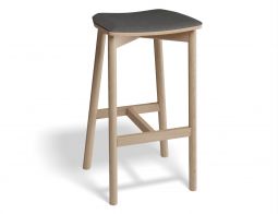 Andi Backless Barstool Pad Ash Charcoalfabric