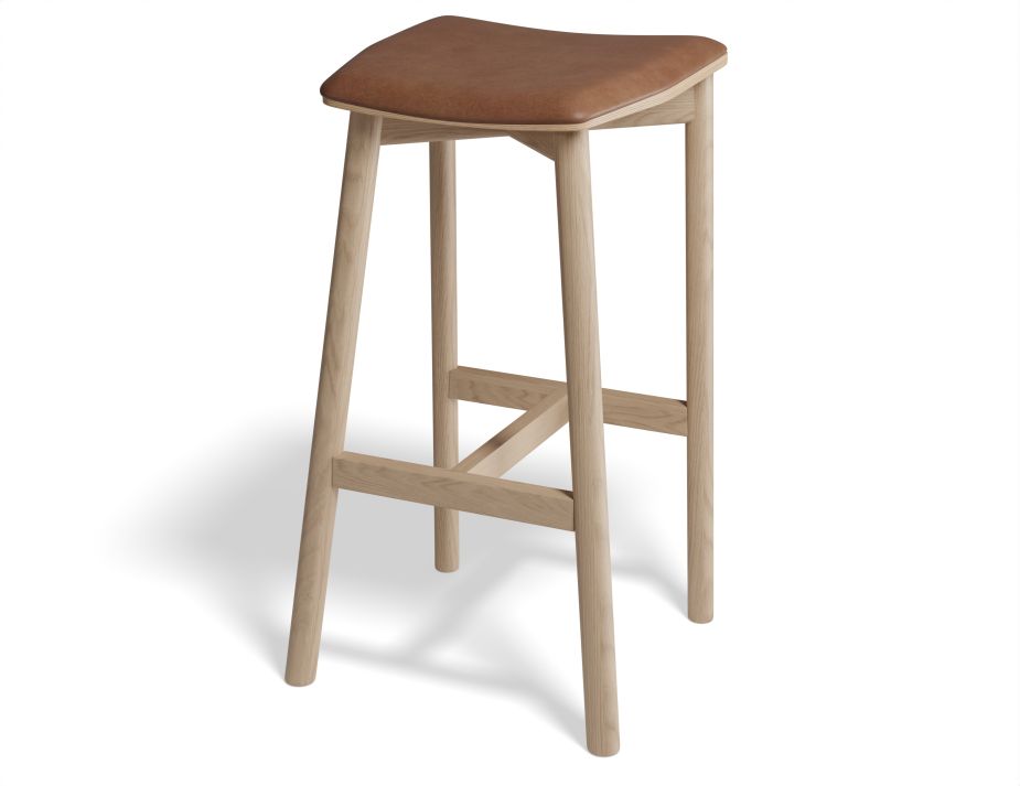 Andi Backless Barstool Pad Ash Tanpu Back