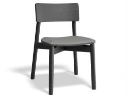 Andi Chair Pad Black Lightgreyfabric