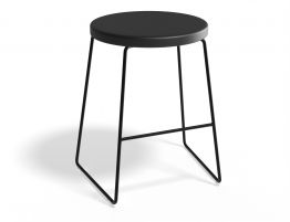 Hugo Low Stool - Black - Black Seat