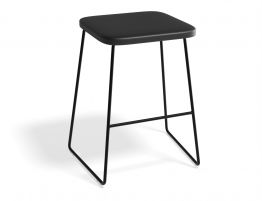 46cm Low Stool Square Black Seat image