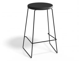 HUGO Barstool 66cm Blackframe Blackwood Roundseat