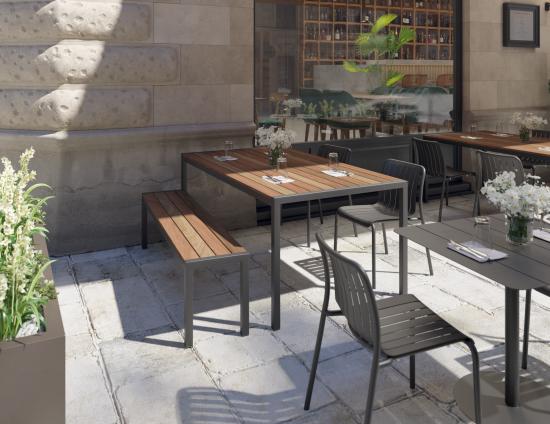 Moonah Outdoor Dining Table - Spotted Gum 
