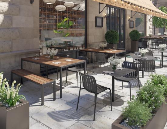 Moonah Outdoor Dining Table - Spotted Gum 