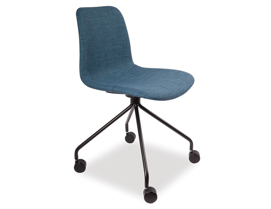 Blue Office Chair Black Wheels
