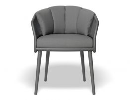 Avila Dining Chair - Charcoal - Dark Grey Cushion