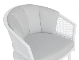 Textile Cushion Light Grey Dining Chair