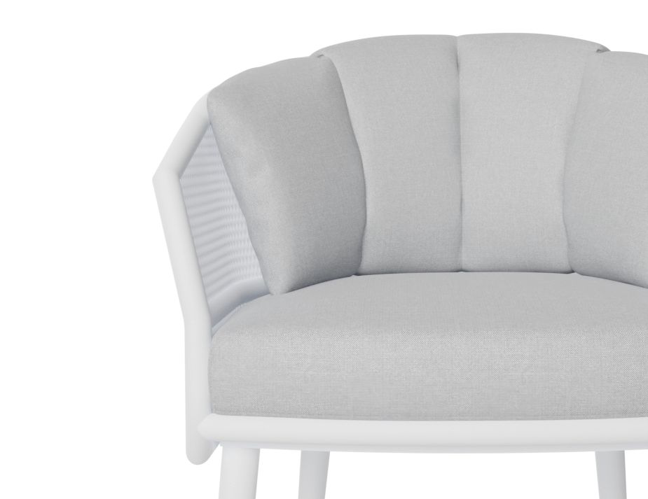 Grey top cushion chair