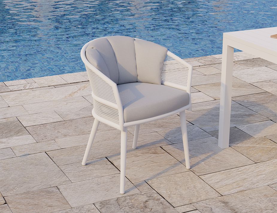 Grey cushion dining chairs discount