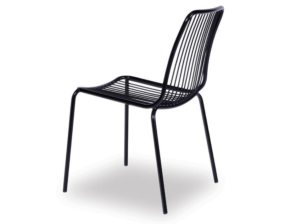 Imelda Modern Wire Dining Chair  Black  1