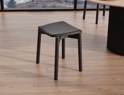 Back Andi Low Stool All Black Cushion