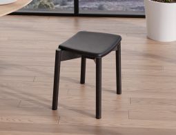 Front Andi Low Stool All Black Cushion