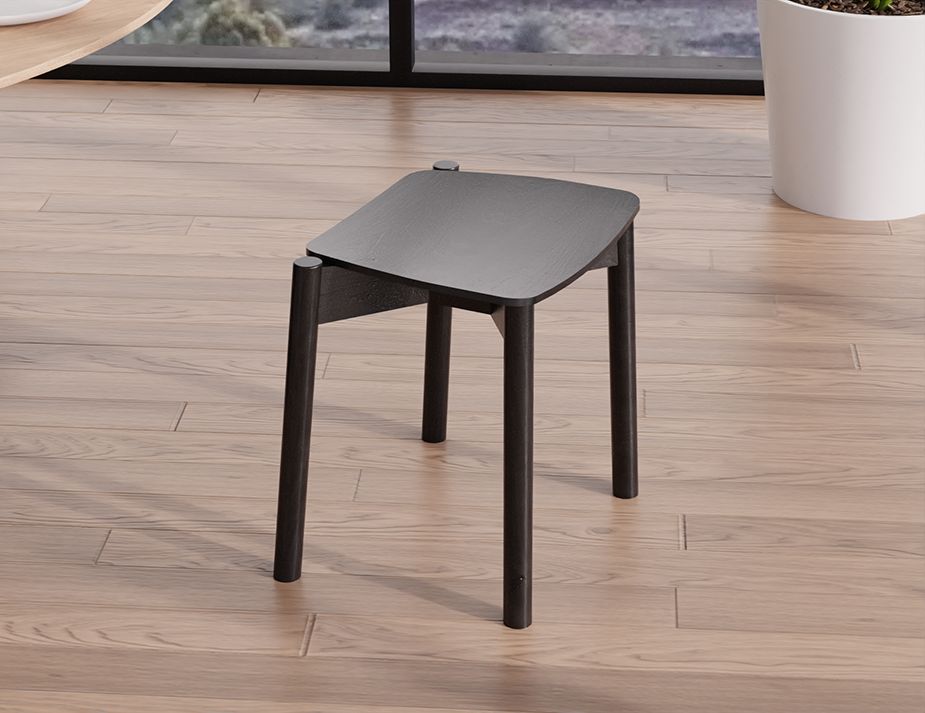 Front Andi Low Stool All Black