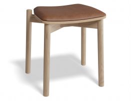 Andi Low Stool - Natural - Upholstered