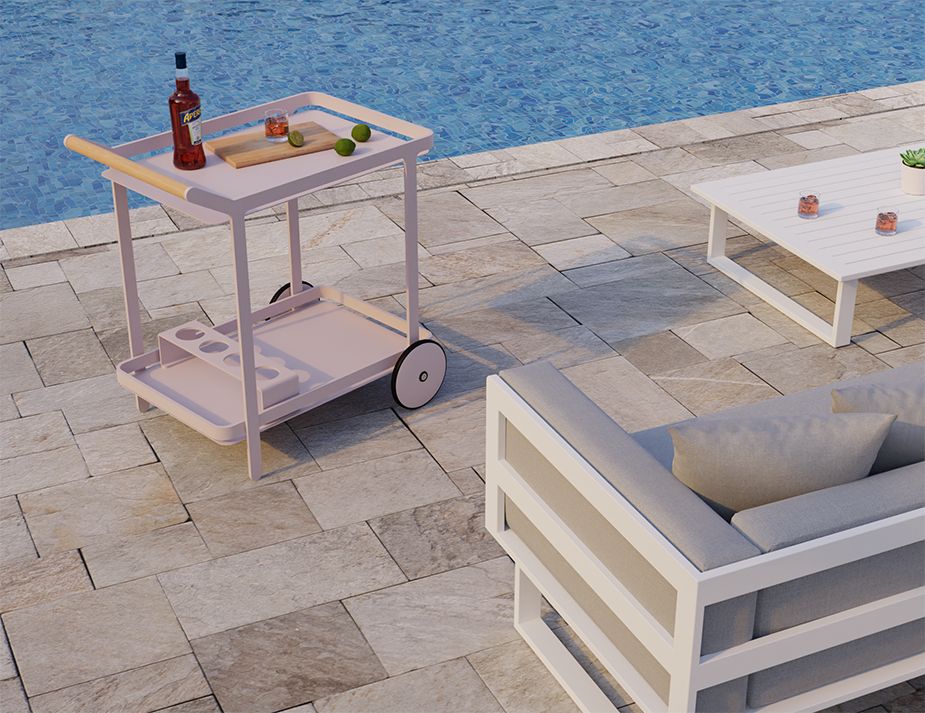 Dustypink Bar Cart Poolside