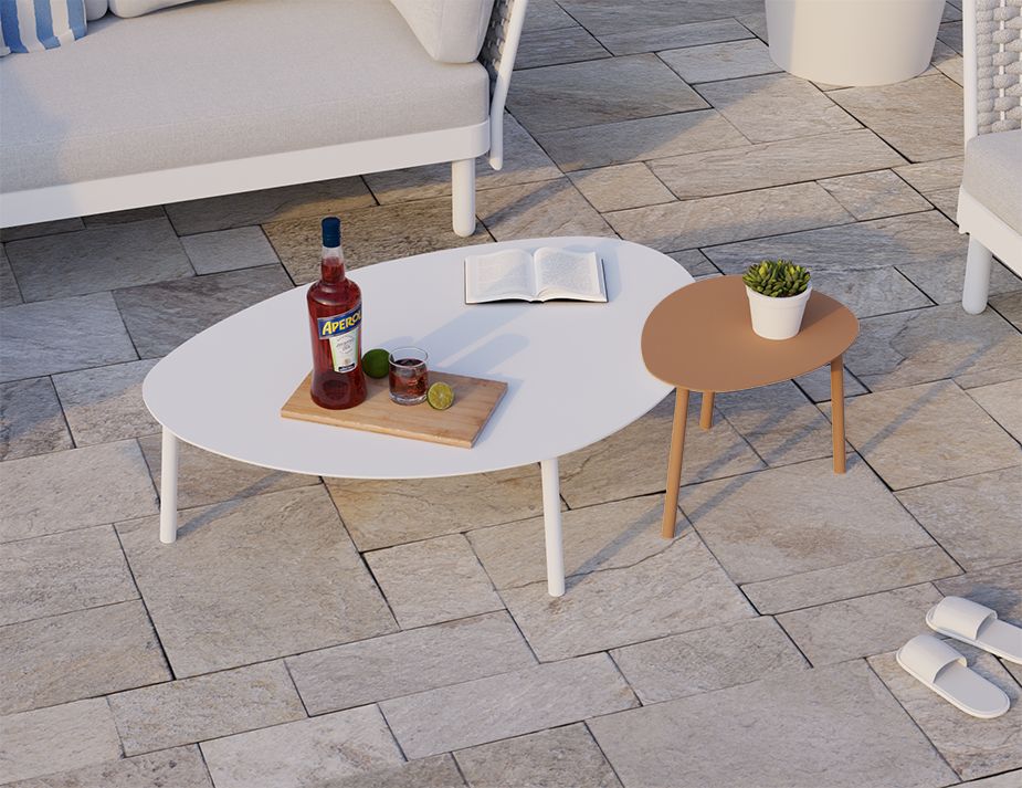 White Teracotta Cetara Close Outdoor Tables