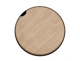 Natural Wood Top Metal Modern Table