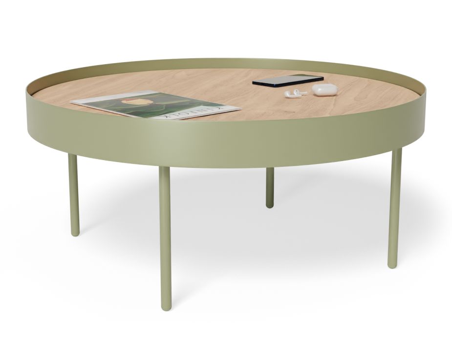 Green wood coffee shop table
